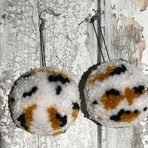 Cheetah Ball Earrings